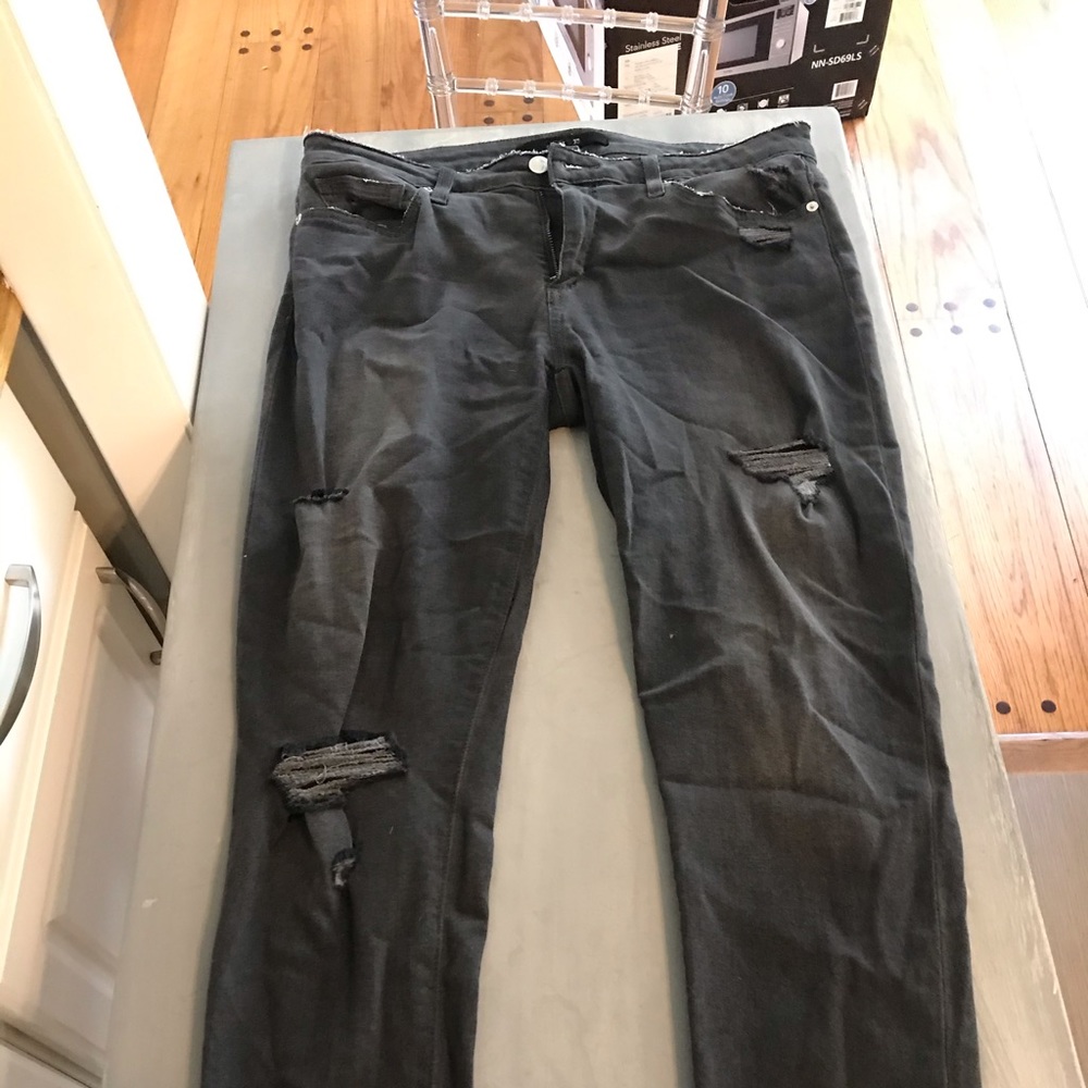 Joes gray skinny crop jeans